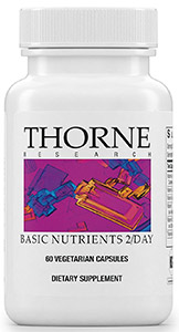 Image of bottle of Thorne Research Basic Nutrients.