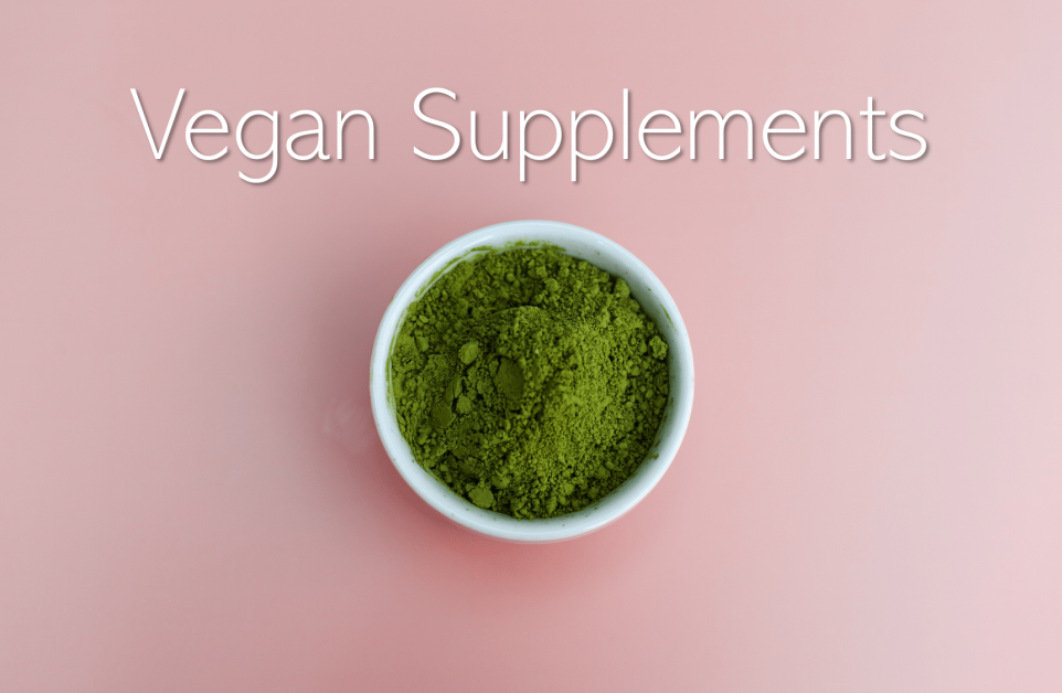 A bowl of vegan supplements you'd read about on a blog about healthy food and supplements