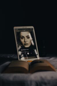 Image of Adele on a tablet