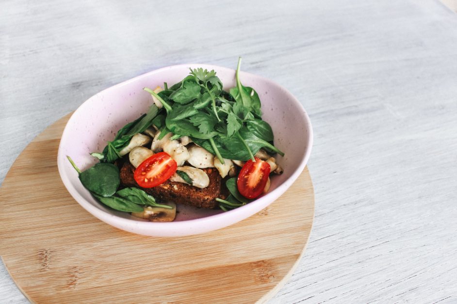 Colorful Salad in White Bowl