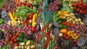 Wide Variety of Colorful Vegetable and Fruits