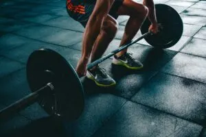 Guy About to Lift Barbell