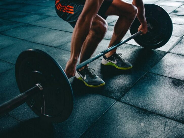 Guy About to Lift Barbell