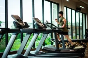 Guy Running on Treadmill