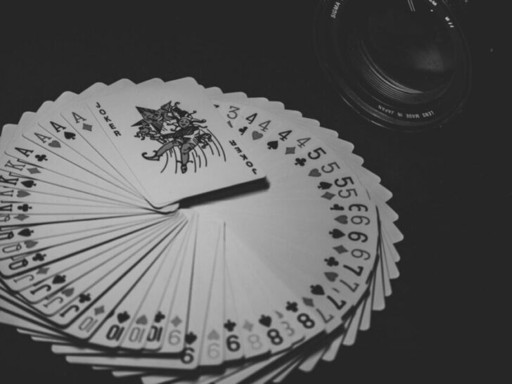 Deck of Cards Fanned Out in Circle