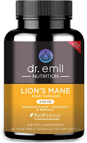 Dr. Emil Nutrition Organic Lions Mane Mushroom Capsules 